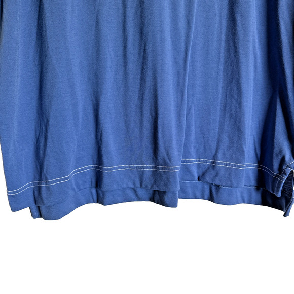 FootJoy Short Sleeve Golf Polo Shirt Men's Blue Size Large L FJ Contrast Stitch - Picture 6 of 11